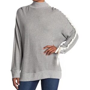 Free people womens snow drift lace up sweater